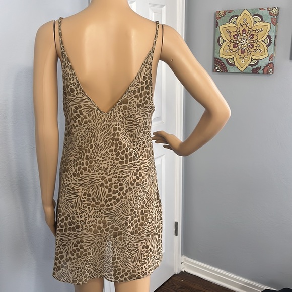 Victoria’s Secret Animal Print Cream & Brown Semi Sheer Slip Dress - Picture 7 of 9